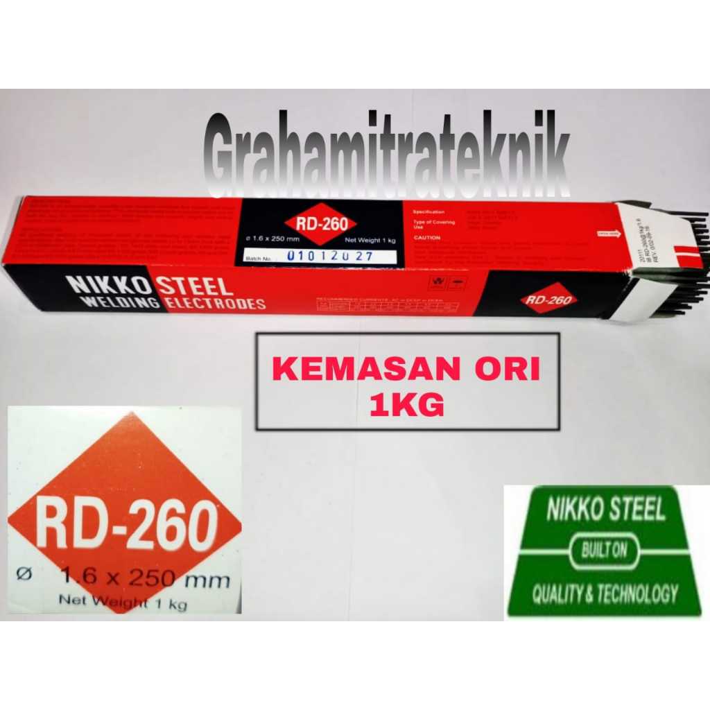 Jual kawat las nikko steel RD260 1,6 1KG | Shopee Indonesia