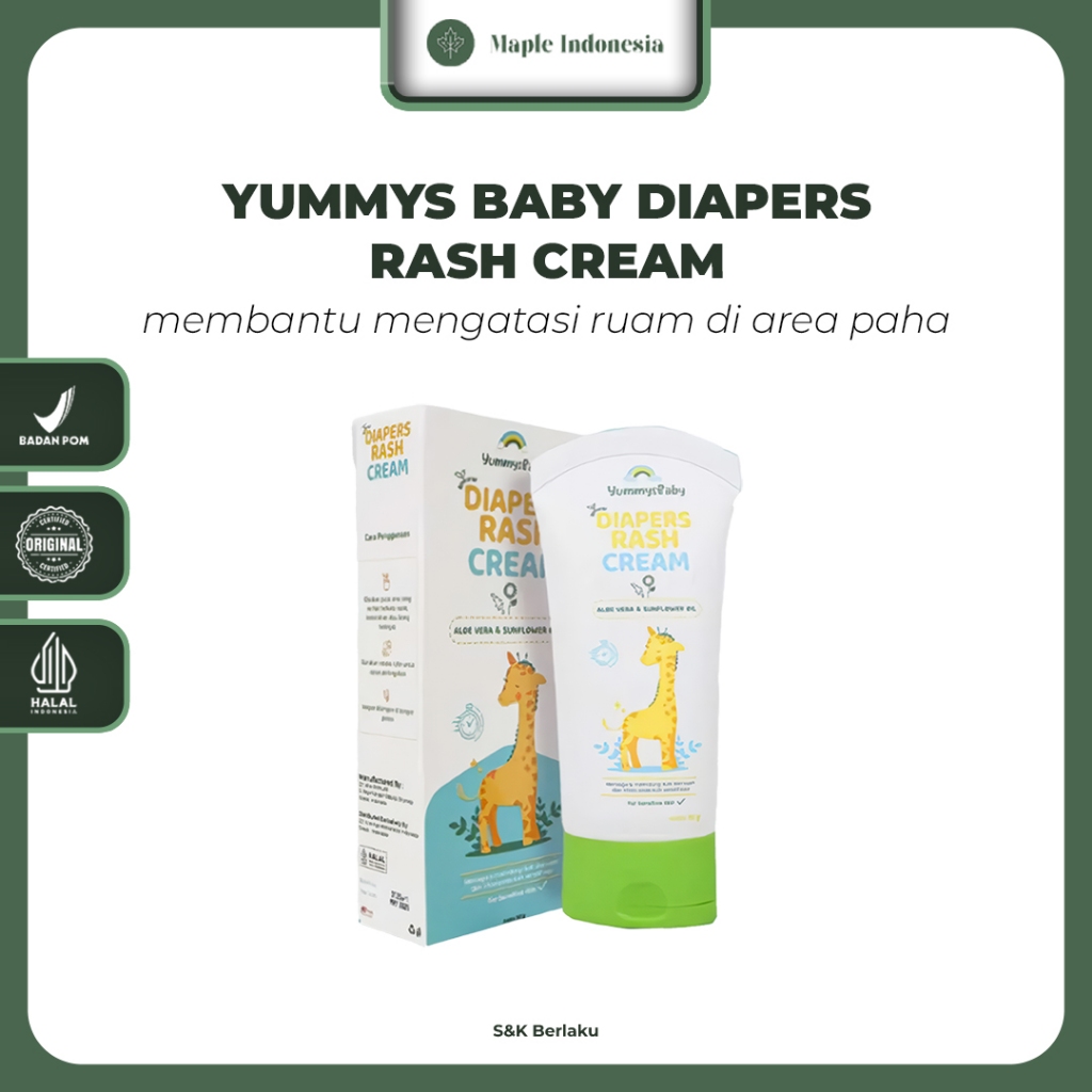 Jual YUMMY'S BABY DIAPERS RASH CREAM 50 G | Shopee Indonesia