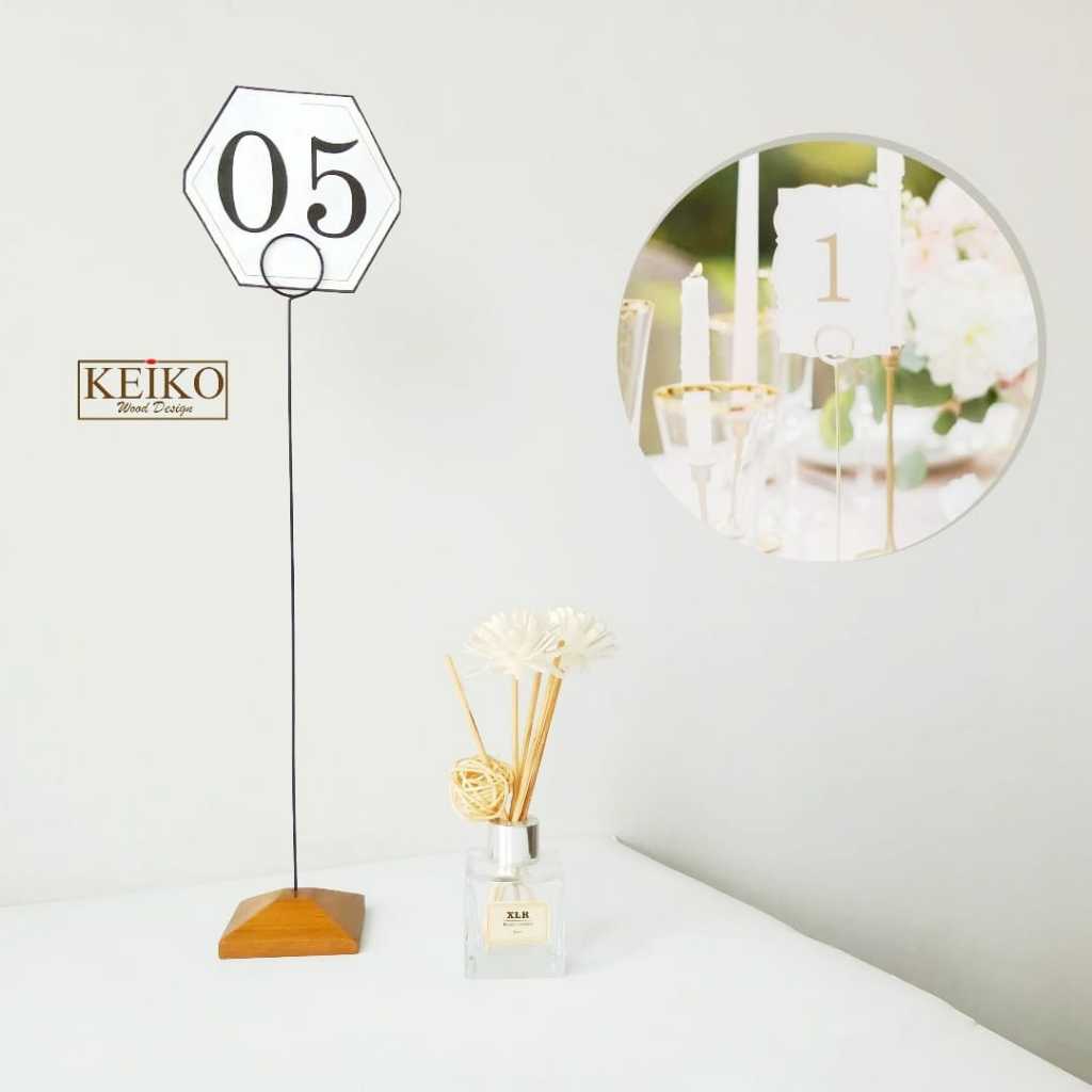 Jual Table Number Holder/ Stainless tiang nomor meja/Menu Stand/ Card ...