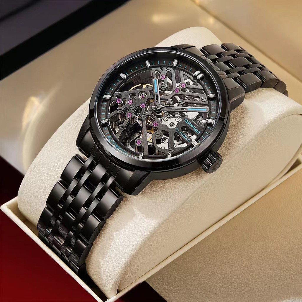 Men Skeleton Automatic Waterproof Flying Tourbillon Mechanical Watches