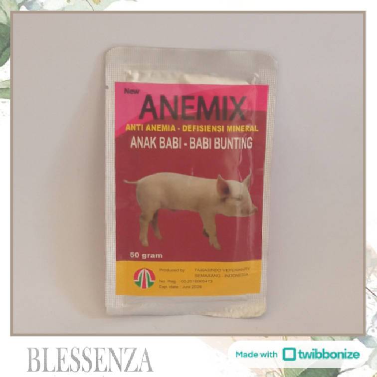 Jual ANEMIX PIG POWDER 50GR - MULTIVITAMIN PENAMBAH DARAH BABI ANTI ...