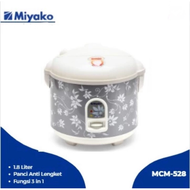 Jual Rice Cooker Miyako MCM-528 1.8 Liter / Magic Com Miyako MCM-528 ...