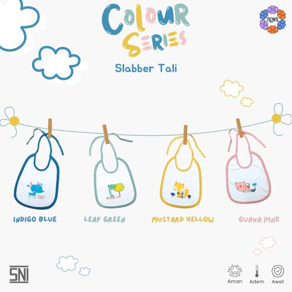 Jual NOVA Colour Series - Slabber Bayi - Slabber Tali (1 pcs) | Shopee ...
