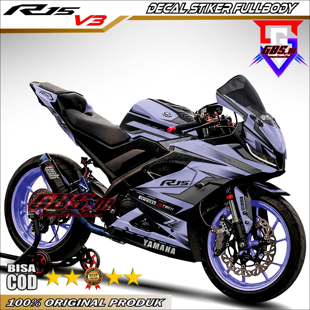 Jual Decal R15 V3 Fullbody Stiker Variasi Yamaha R15 V3 Full Body ...