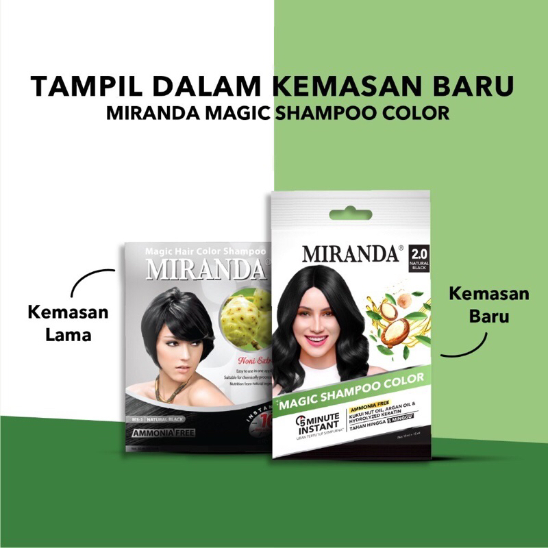 Jual Miranda Magic Hair Color Shampoo | Shopee Indonesia