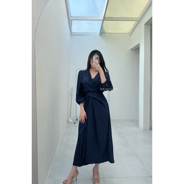 EOVEA Selin Dress Wanita Korean Style Casual Formal