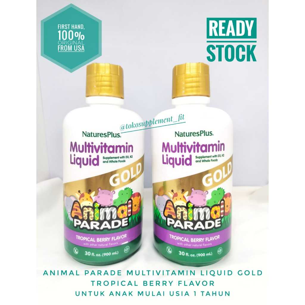 Jual NaturePlus Multivitamin Liquid GOLD Animal Parade Tropical Berry ...