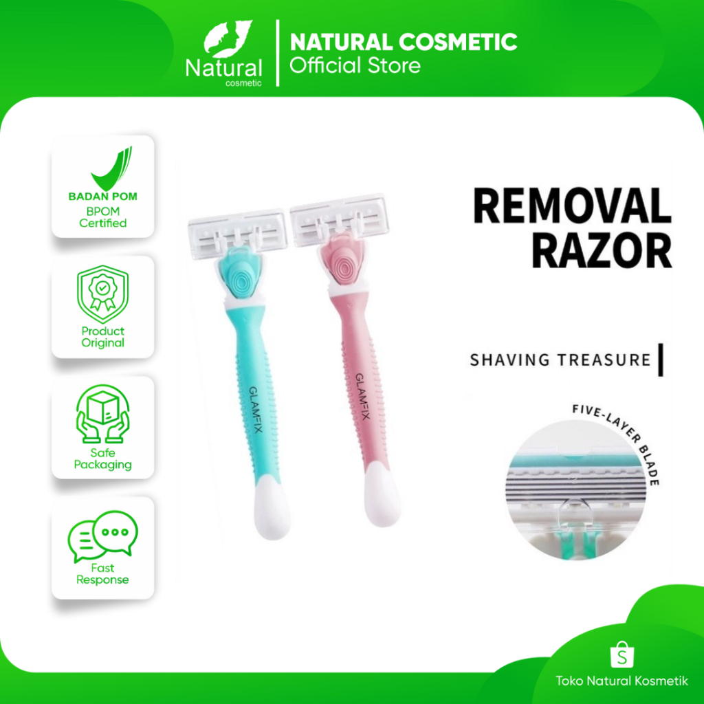 Jual GLAMFIX Fresh Hair Removal Razor + refill mata cukur | Shopee ...