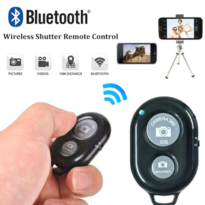 Jual REMOTE BLUETOOTH CAMERA HP SELFIE - TOMBOL REMOT BT SHUTTER TOMSIS ...