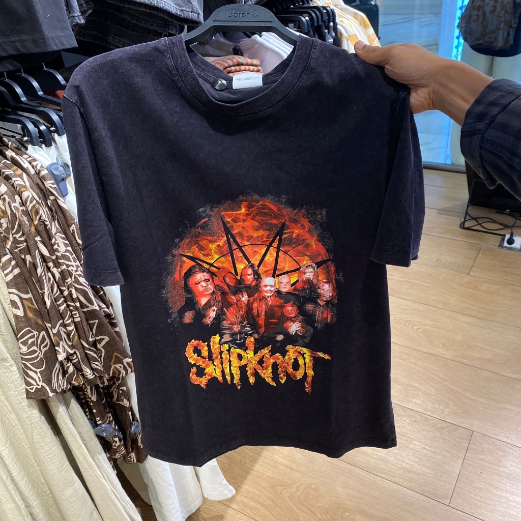 T-Shirt Donna Slipknot &ndash; Aderente, Logo Stella Diamante, Nera, Ufficiale