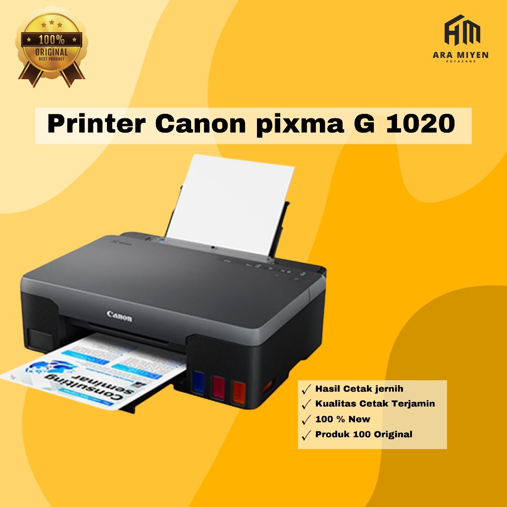 Jual printer Canon Pixma G1020 Ink Tank print only | Shopee Indonesia
