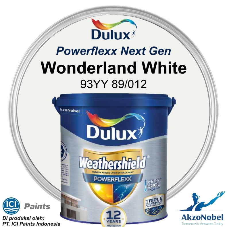 Jual CAT DULUX WEATHERSHIELD POWERFLEXX 20 LT - WONDERLAND WHITE 93YY ...