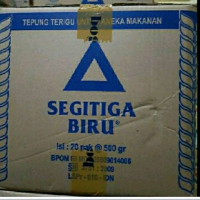 Jual Tepung Terigu Segitiga Biru 500 Gram Dus Isi 20 Pcs Shopee Indonesia