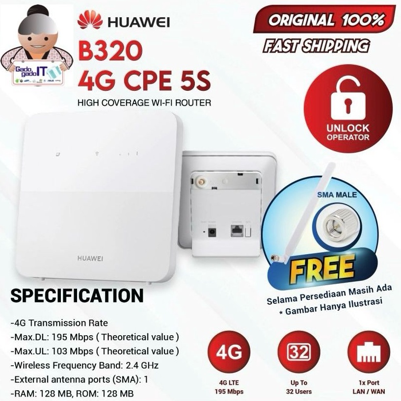 Jual Recomended Huawei B Modem Wifi Router Wireless G Cpe S Lte Mbps Wifi Mbps Shopee