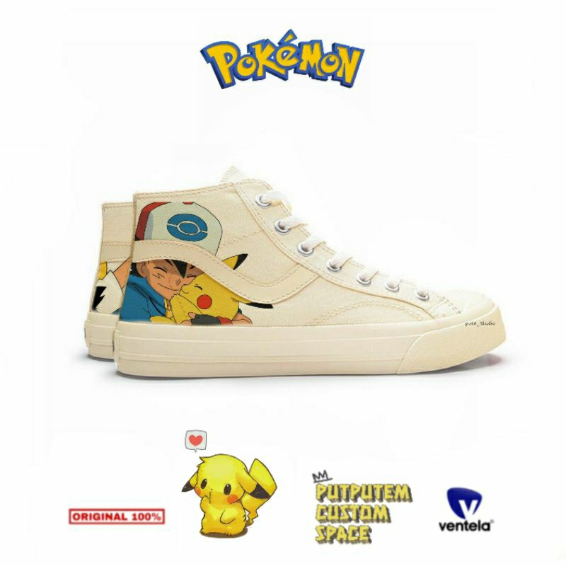Jual Sepatu ventela custom PIKACHU and ASH | Shopee Indonesia