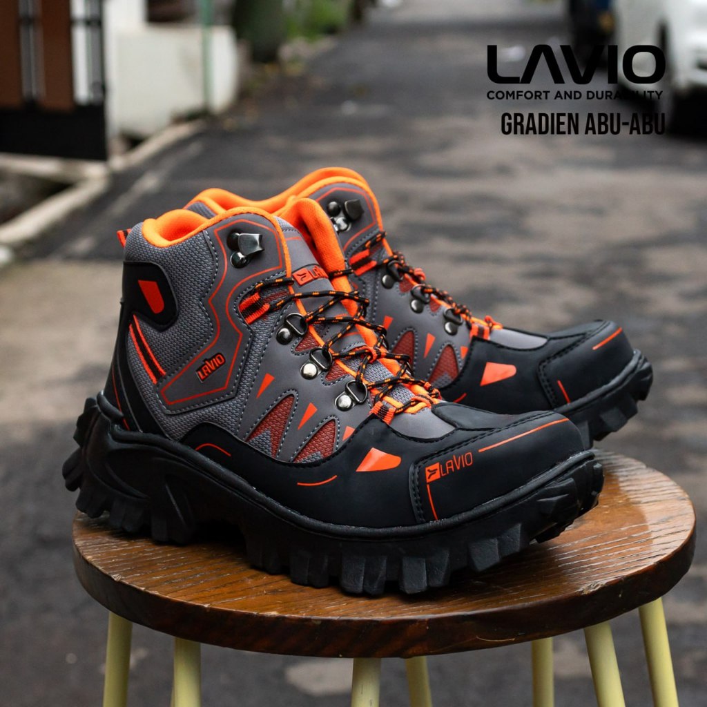 Jual Sepatu Safety Pria Boots Tinggi Ujung Besi Original Lavio Gradient ...