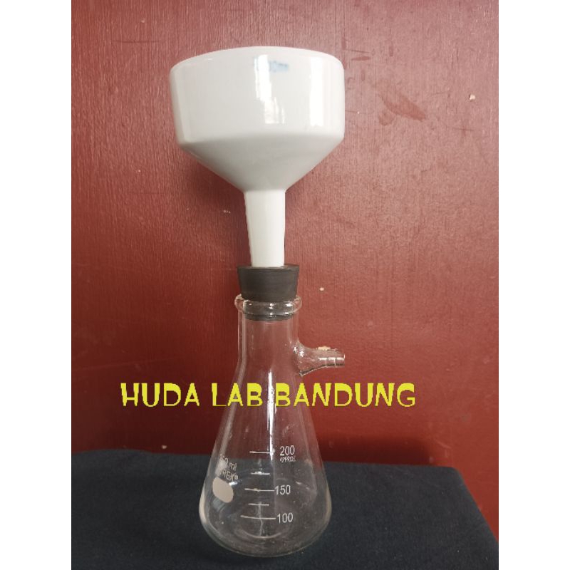 Jual 1 set filtering flask/erlenmeyer pipa samping 200ml pyrex | Shopee ...