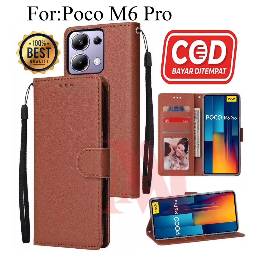 For Xiaomi Poco M6 Pro (4G) - Leather Wallet Phone Case, Magnetic Book - View #12