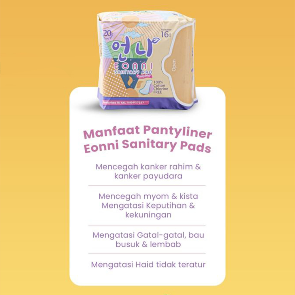 Jual Eonni Sanitary Pad Pantyliner Pembalut Wanita 3packs | Shopee ...