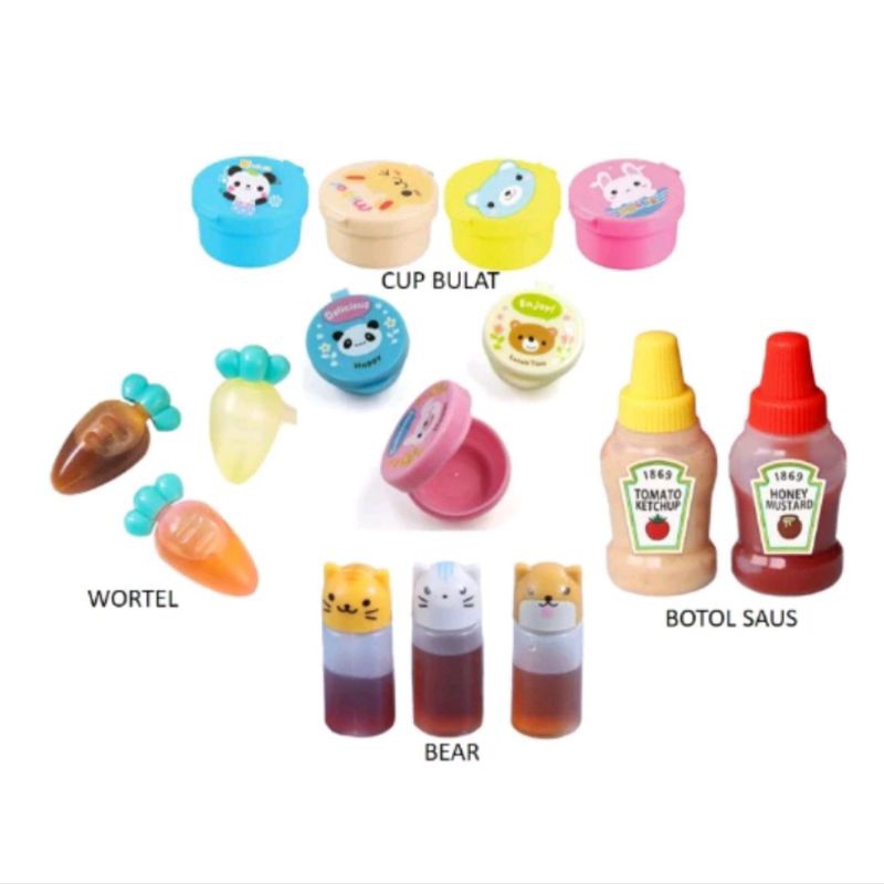 Jual Bento Tools // Tempat saus mini // Tempat saos mayonaise bento ...