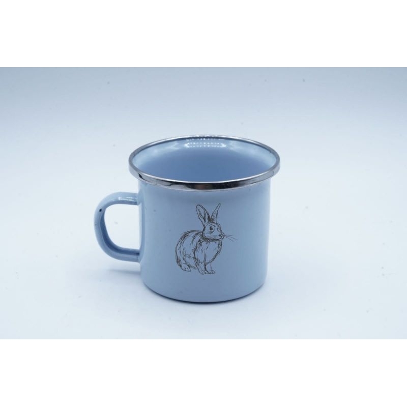 Jual Peter Rabbit Blue Vintage Mug Glass Gelas Stainless Steel Old ...