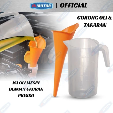 Paket Corong Dan Takaran Oli Praktis 1000ml 500ml