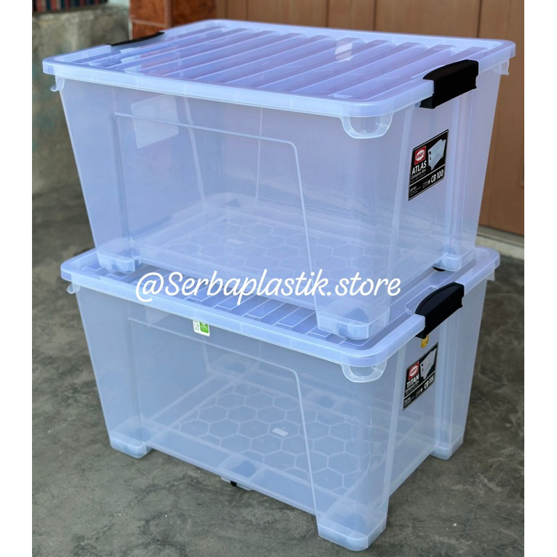 Jual BARU Container bening transparan bpa free 100 115 liter / box ...