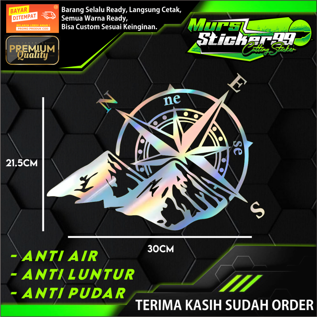 Jual Sticker Cutting KOMPAS PETUALANG Cocok Untuk Motor Dan Mobil ...
