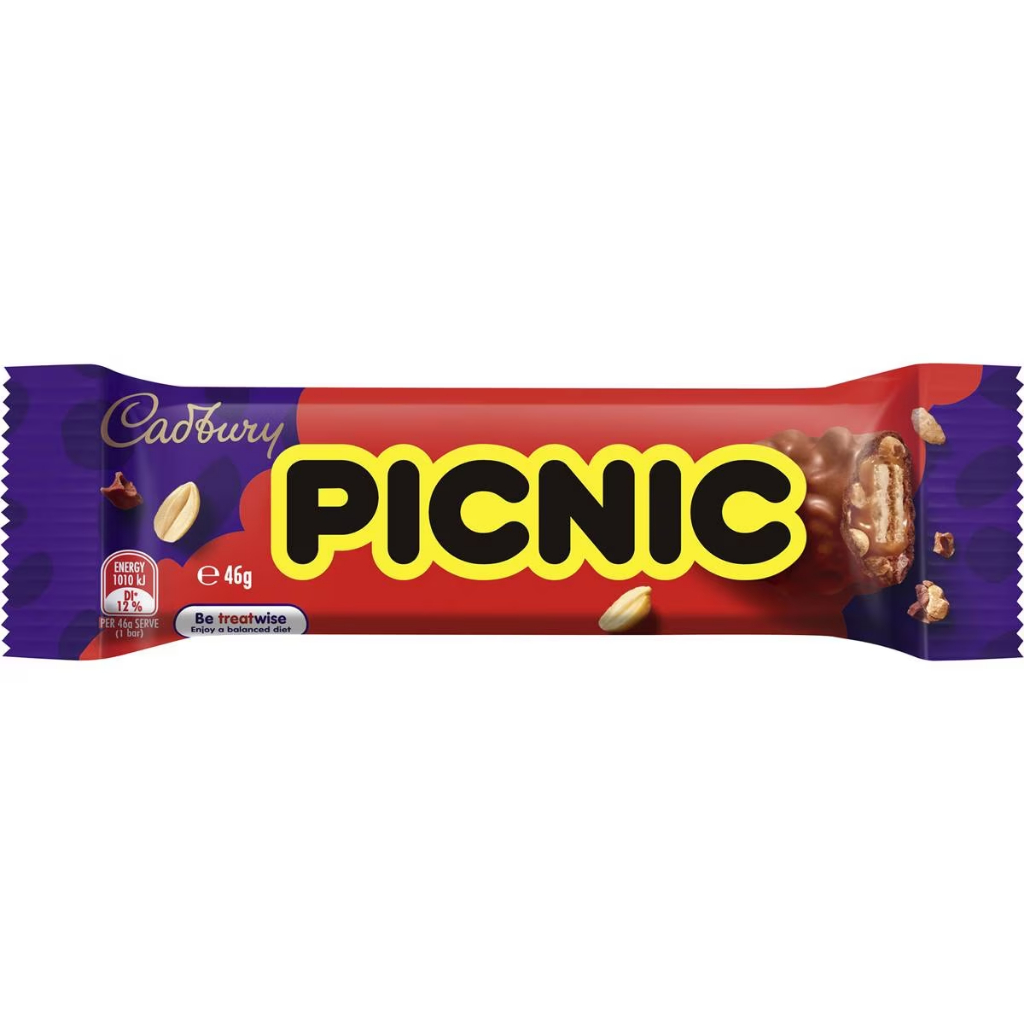 Jual Cadbury Picnic Chocolate Bar 46g Shopee Indonesia