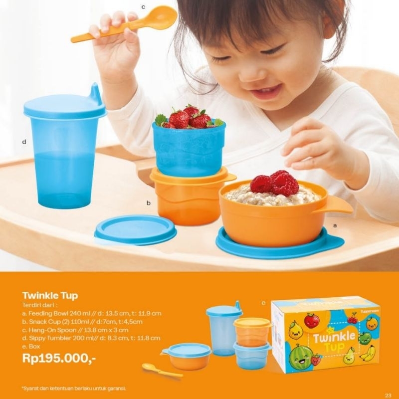 Jual twinkle tup Tupperware twinkle tup baby Tupperware with box asli ...