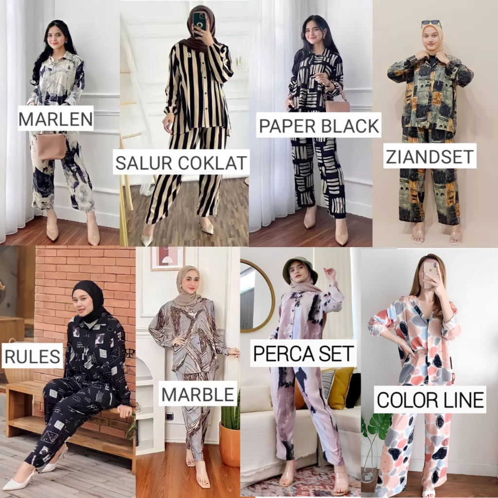 Jual ONE WAN ON SET DAILY OOTD PAJAMAS PIYAMA PAKAIAN TIDUR CELANA ...