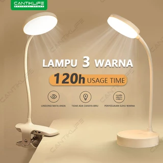 Dapat diredupkan tanpa batas Lampu 3 Warna  Portabel Lampu Meja 2000mAh Pelindung Mata Lipat Lampu Baca Belajar Pengisian Daya USB