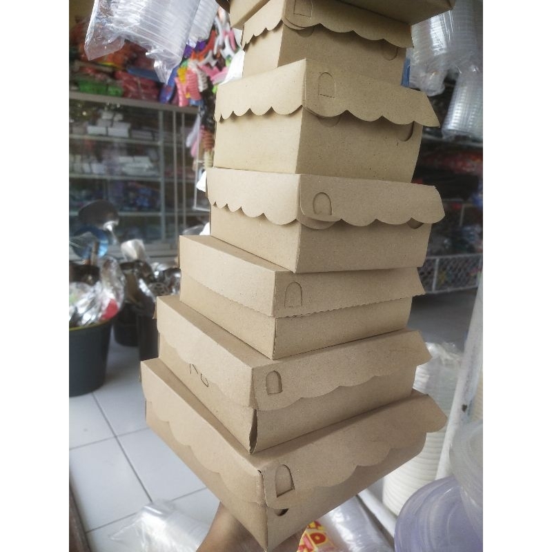 Jual TEBAL Dus Kotak Kue / Snack Box ukuran R3 R5 R6 R8 R10k Coklat ...