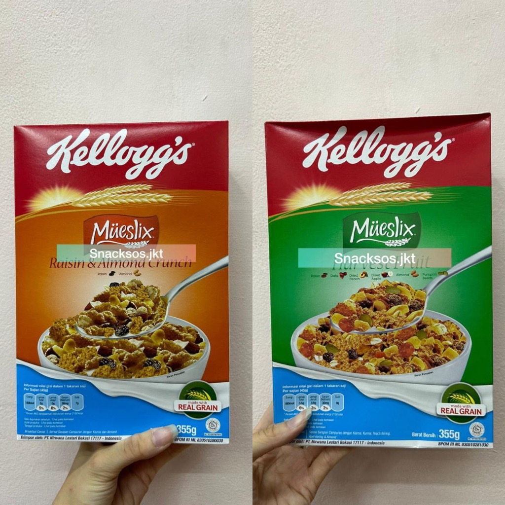 Jual [BOX] KELLOGG'S CEREAL MUESLI MUESLIX RAISIN ALMOND CRUNCH