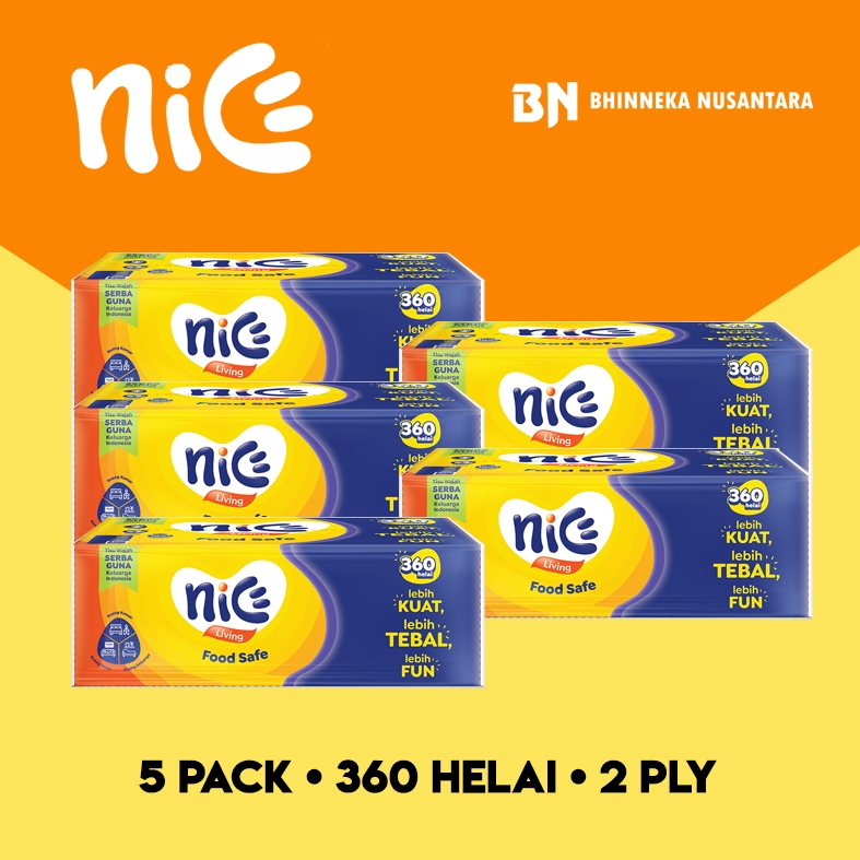 Jual Nice Facial Tissue 360 Helai [5 Pack] | Shopee Indonesia