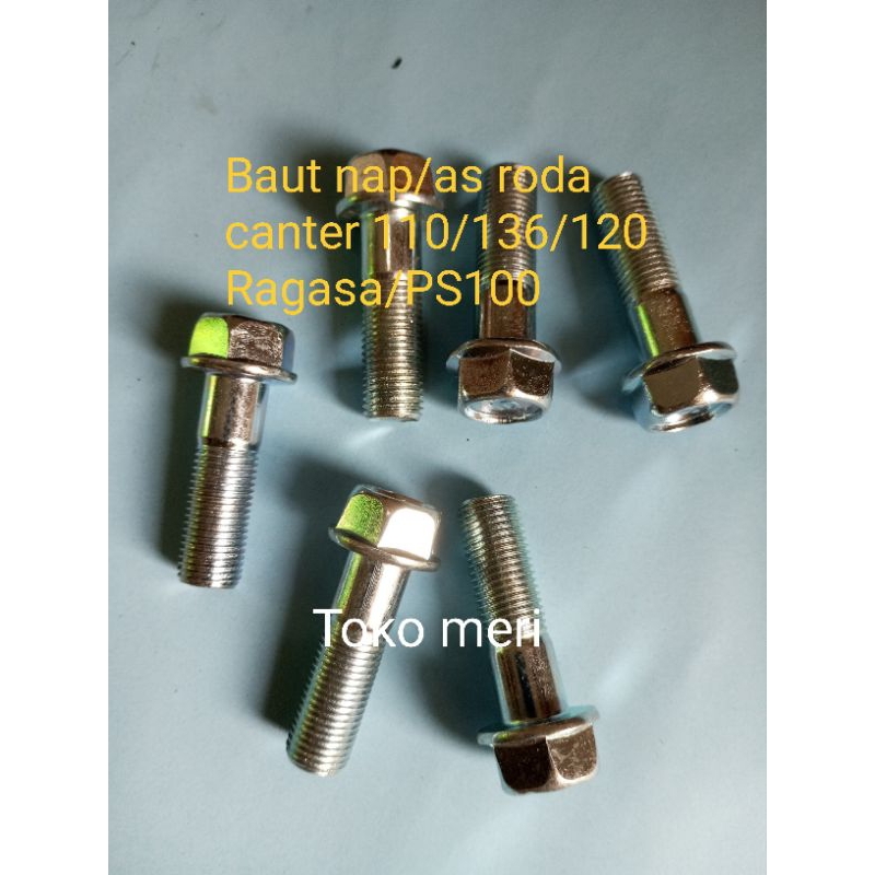 Jual Baut Nap/baut as roda Ragasa, canter125,PS120 | Shopee Indonesia