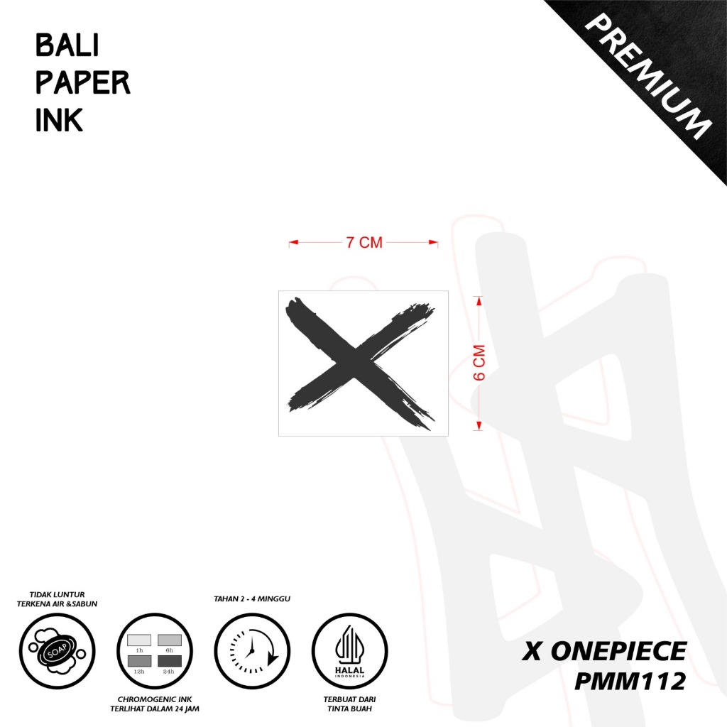 Jual Bali Paper Ink PMM112 X Onepiece Fruit Ink Tatto Temporary Premium ...