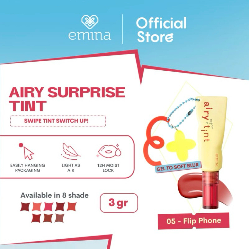 Jual Emina Airy Surprise Tint 3 g + Keychain | Shopee Indonesia