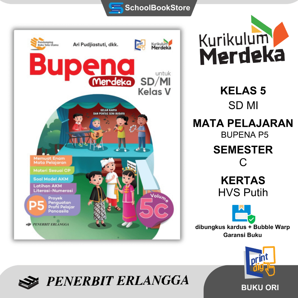 Jual Buku Bupena Merdeka Kelas 5 V SD MI Volume Semester 5C Kurikulum ...