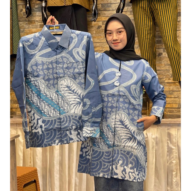 Jual Baju Batik Tunik Bahan Katun Halus Batik Couple Batik Full Lapisan ...