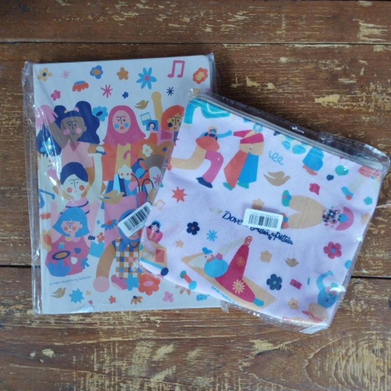 Jual Dove x smitten by pattern card holder pouch planner book | Shopee ...
