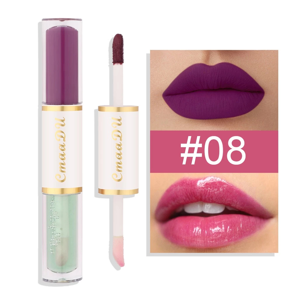 Jual [KODE: A] NEW CMAADU 2 IN 1 LIPSTICK TWO COLORS LIQUID LIPSTICK ...