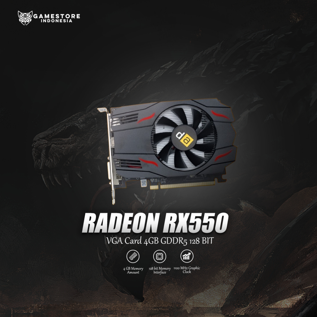 Jual VGA CARD DIGITAL ALLIANCE RX 550 4GB GDDR5 128 BIT RX550 RADEON ...
