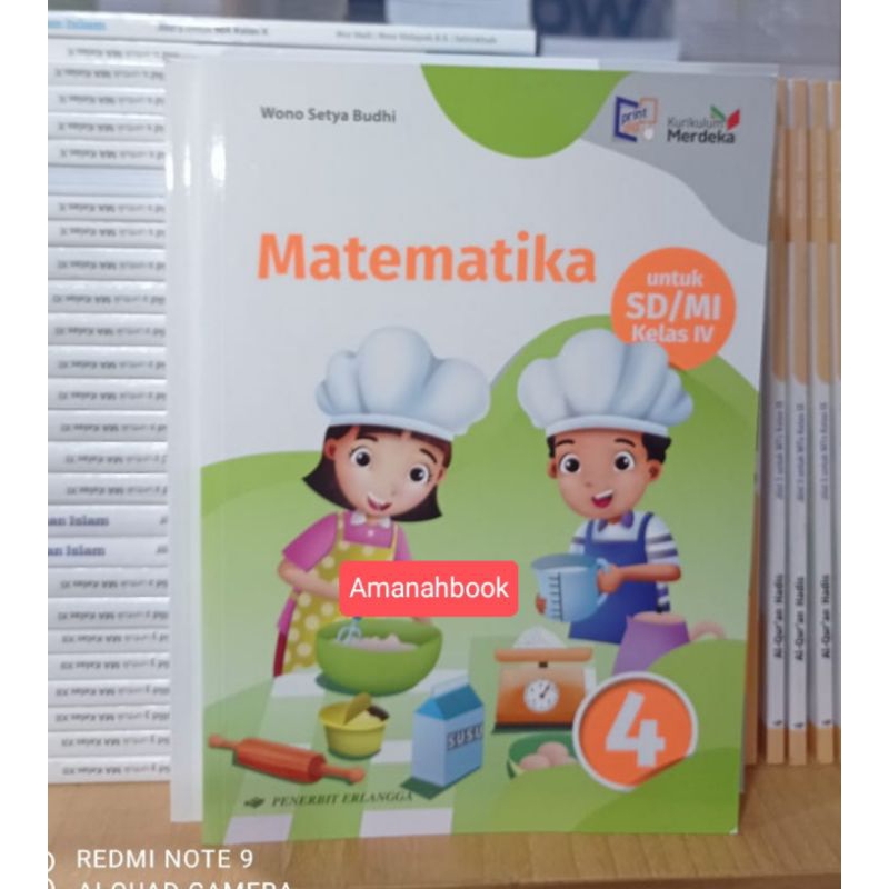 Jual Buku Matematika SD Kelas 4 Kurikulum Merdeka Erlangga | Shopee ...