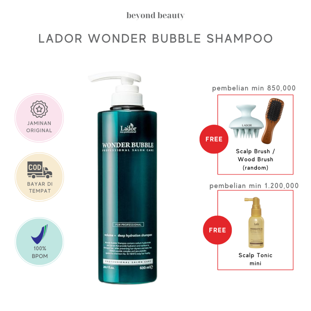 Jual [FREE GIFT] LADOR Wonder Bubble Shampoo 250ml / 600ml BPOM ...