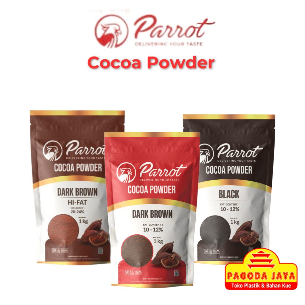 Jual PARROT Cocoa Powder 10-12% [ 1 kg ] | Shopee Indonesia