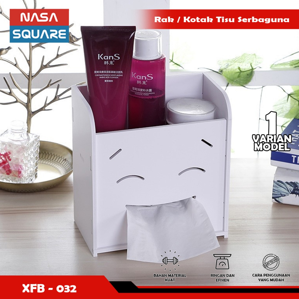 Jual Rak penyimpanan body lotion dengan kompartemen tempat tisu desktop ...