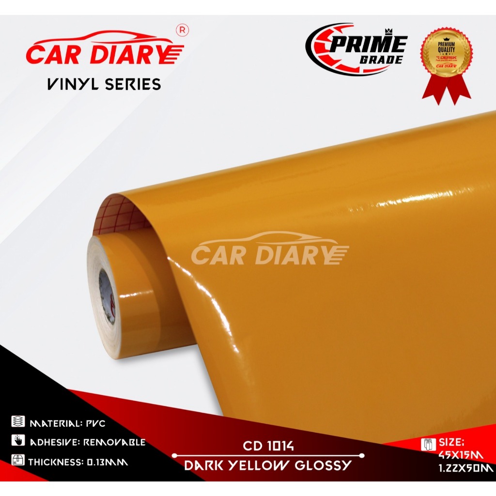 Jual STIKER DEREK VINYL DARK YELLOW GLOSSY ( CD 1014 ) / VINIL CAR ...