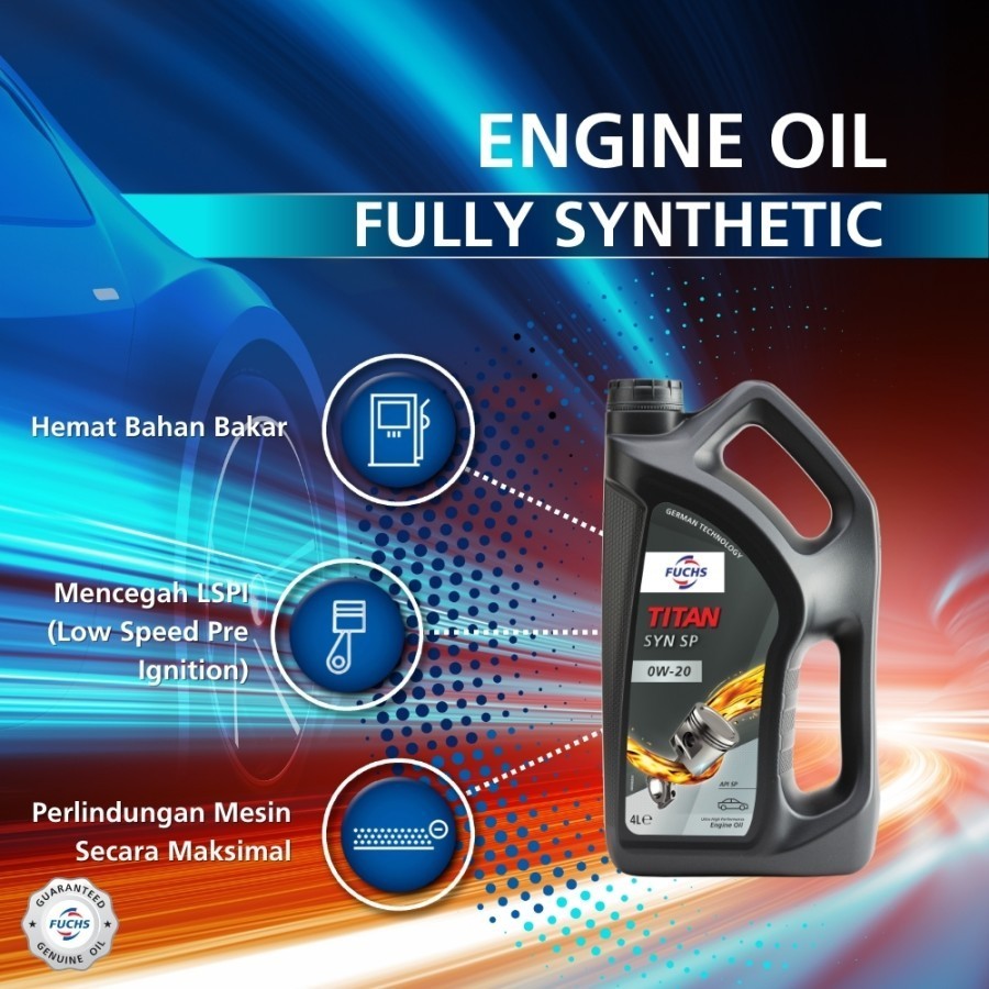 Jual Oli Mesin Mobil TURBO BENSIN FULL SYNTHETIC - FUCHS TITAN SYN SP ...