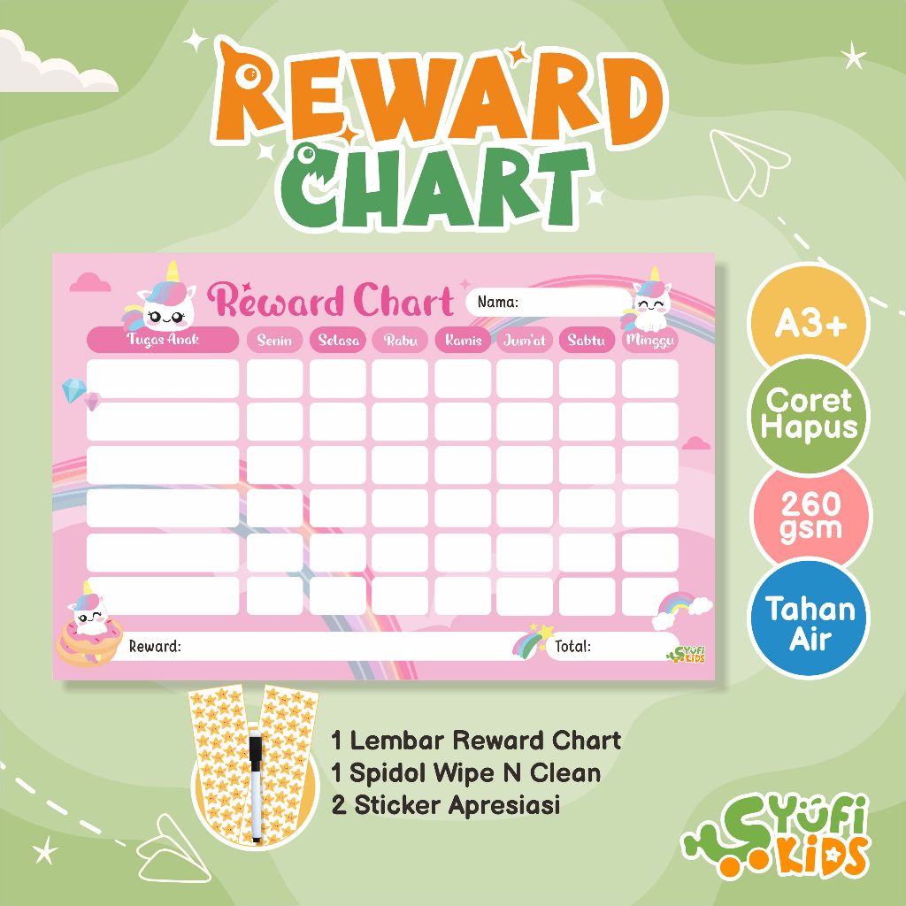 Jual Reward Chart Anak / Lembar Target Apresiasi Anak | Shopee Indonesia
